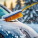 CleaningCarFromSnowWithBrush